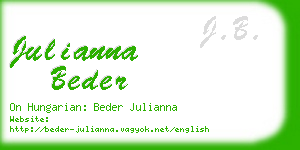 julianna beder business card